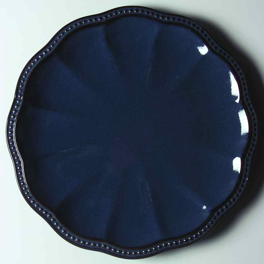 Hobnail Blue Dinner Plate by Roscher & Co-1