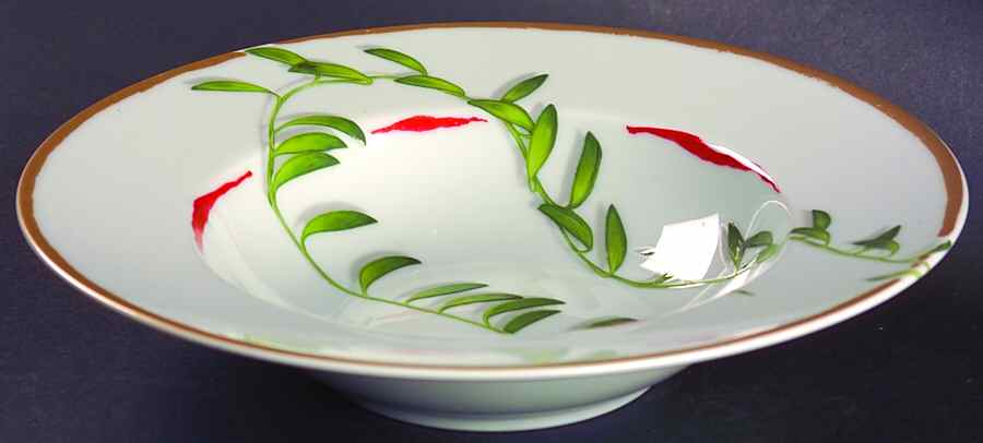 Nature Celadon Rim Soup Bowl by Raynaud-1