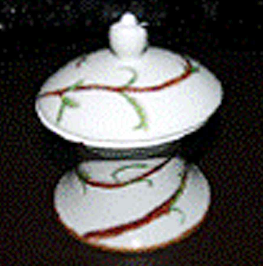 Nature Celadon Sugar Bowl & Lid by Raynaud-1