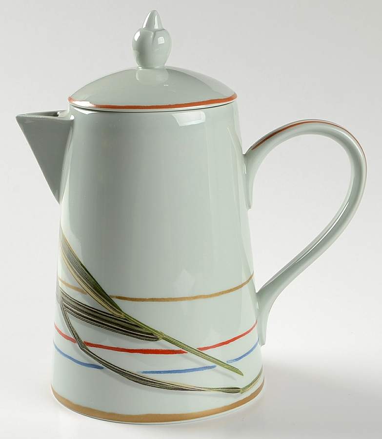 Nature Celadon Coffee Pot & Lid by Raynaud-1