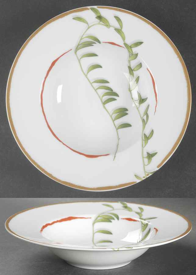 Nature Ivory Rim Soup Bowl by Raynaud-1