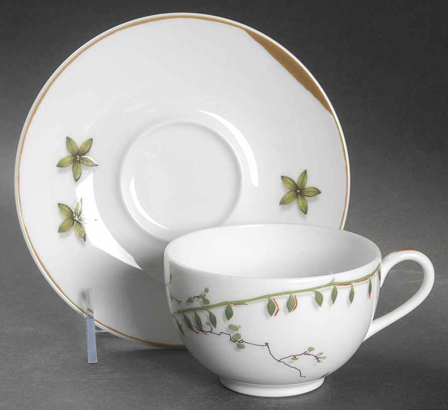 Nature Ivory Flat Cup & Saucer Set by Raynaud-1