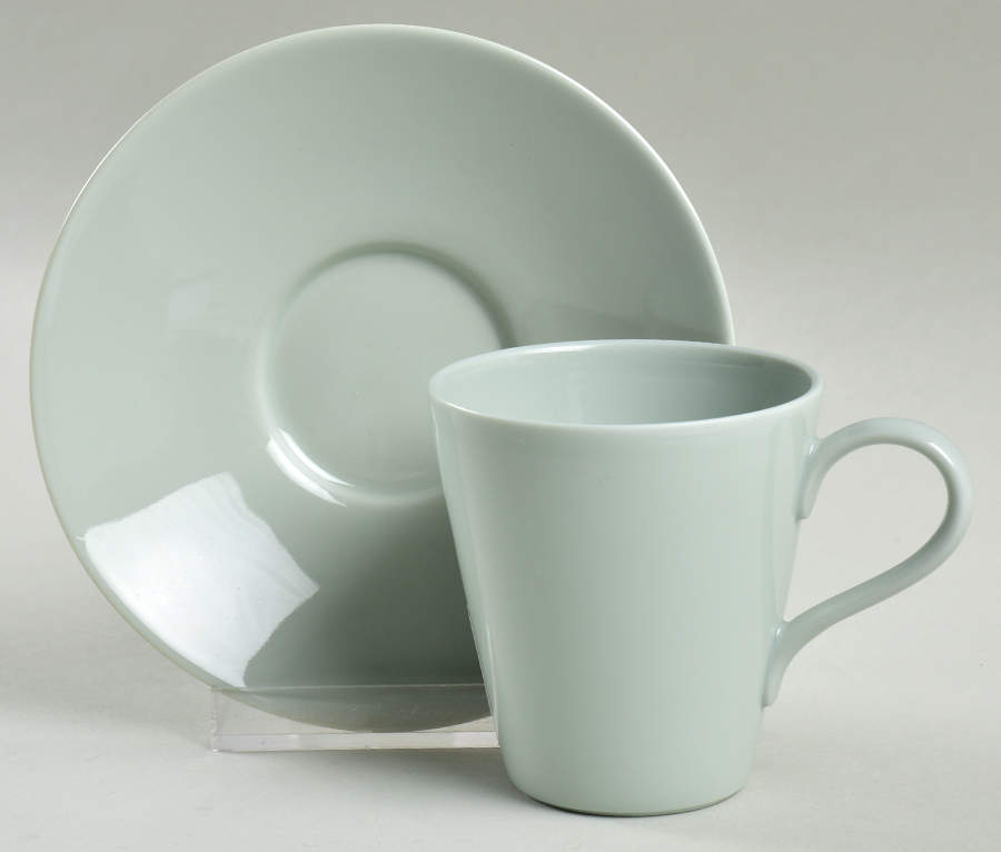 Organics Celadon Flat Demitasse Cup & Saucer Set by Raynaud-1