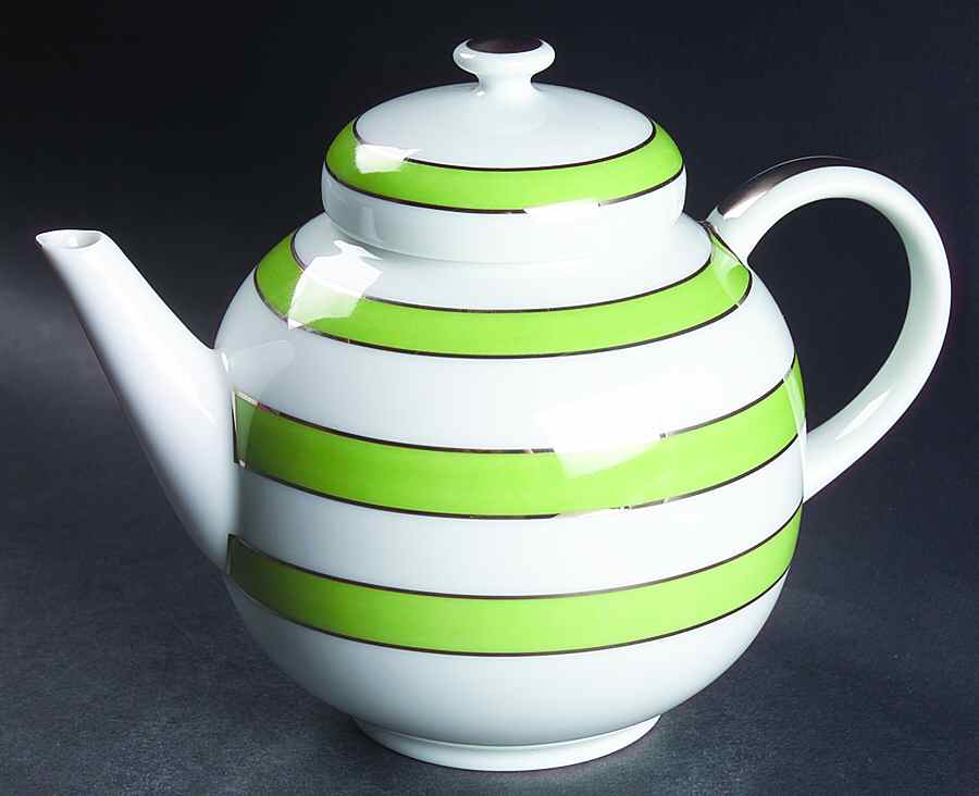 Transat Green Teapot & Lid by Raynaud-1