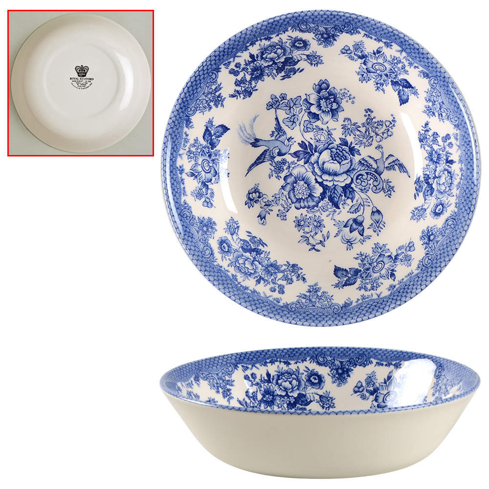 Asiatic Pheasant Dark Blue Soup/Cereal Bowl by Royal Stafford-1