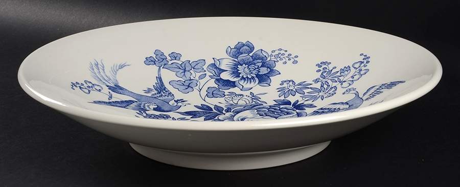 Asiatic Pheasant Dark Blue 13" Pasta Serving Bowl by Royal Stafford-1