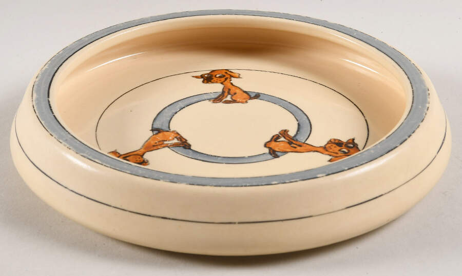 Juvenile Skinny Puppy Child's Rolled Edge Plate by Roseville-1