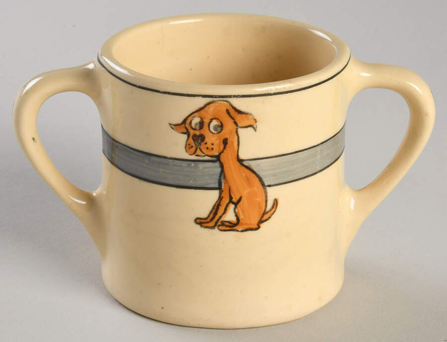 Juvenile Skinny Puppy Child's 2 Handled Mug by Roseville-1