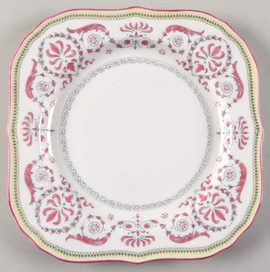 Beauchamp Pink Square Salad Plate by Royal Worcester-1