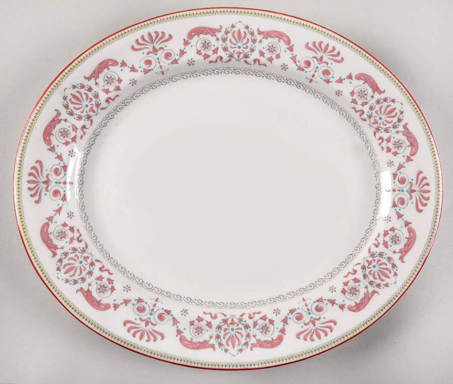 Beauchamp Pink 15" Oval Serving Platter by Royal Worcester-1