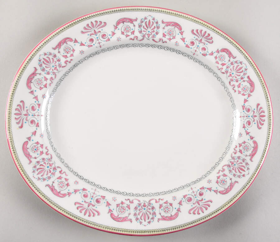 Beauchamp Pink 13" Oval Serving Platter by Royal Worcester-1