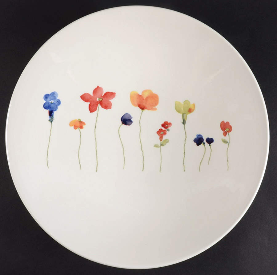 Scattered Flowers 13" Shallow Round Bowl by Royal Stafford-1