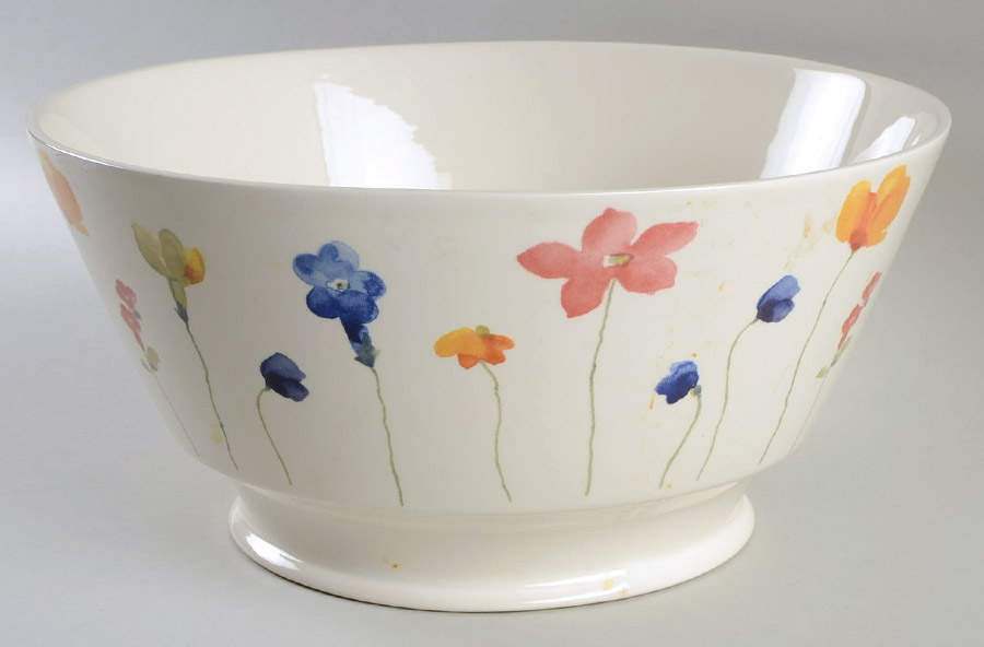 Scattered Flowers 10" Large Salad Serving Bowl by Royal Stafford-1