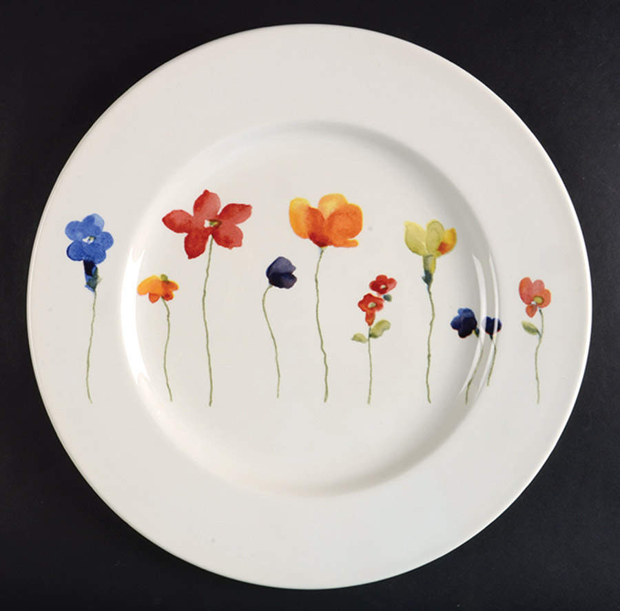 Scattered Flowers 12" Chop Plate (Round Platter) by Royal Stafford-1