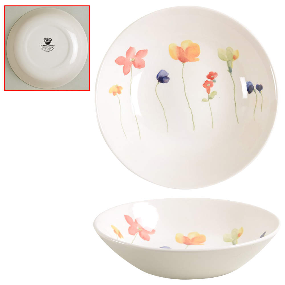 Scattered Flowers Soup/Cereal Bowl by Royal Stafford-1