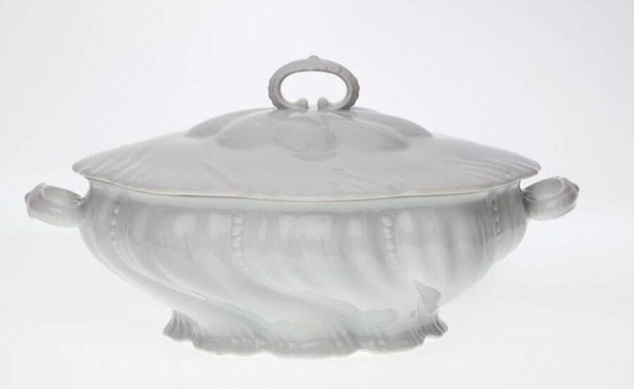 Ocean Blanc (White) Tureen &  Lid by Royal Limoges-1