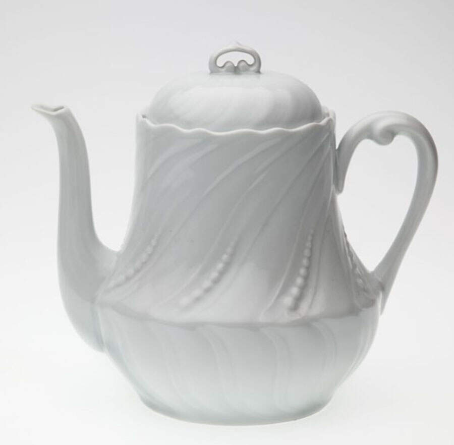 Ocean Blanc (White) Small Teapot & Lid by Royal Limoges-1