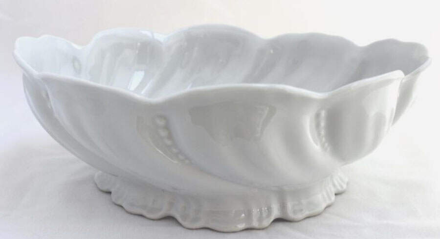 Ocean Blanc (White) 9" Salad Serving Bowl by Royal Limoges-1