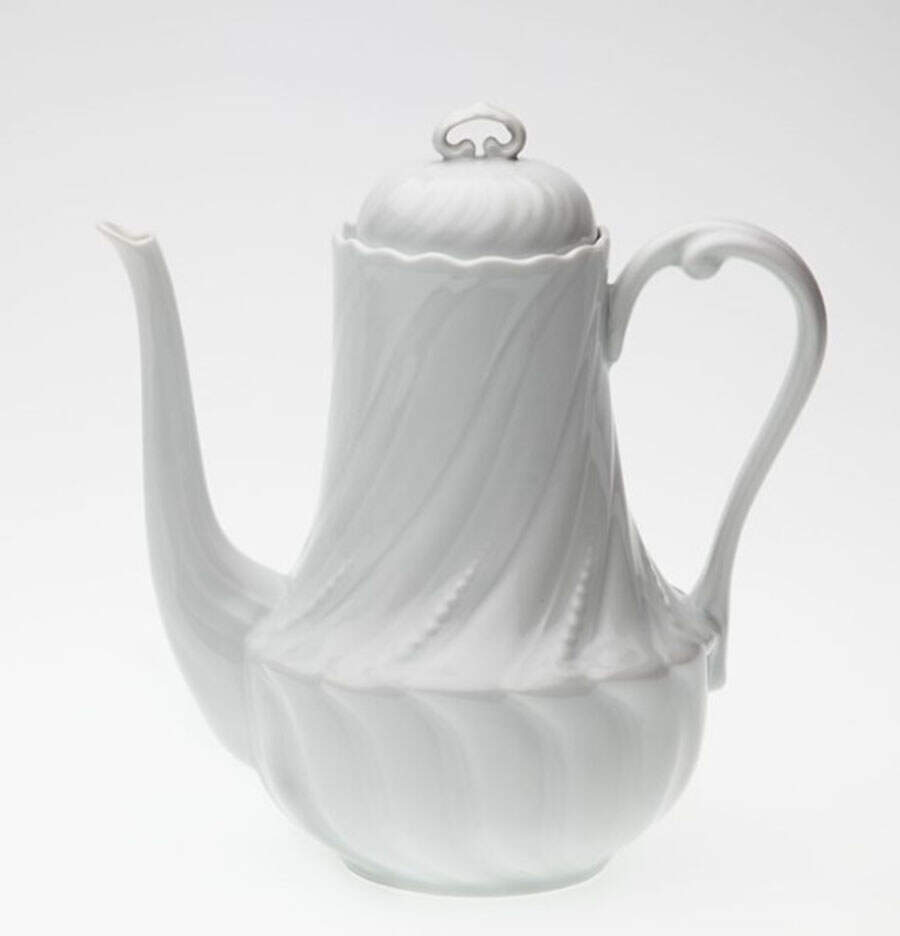 Ocean Blanc (White) Coffee Pot & Lid by Royal Limoges-1