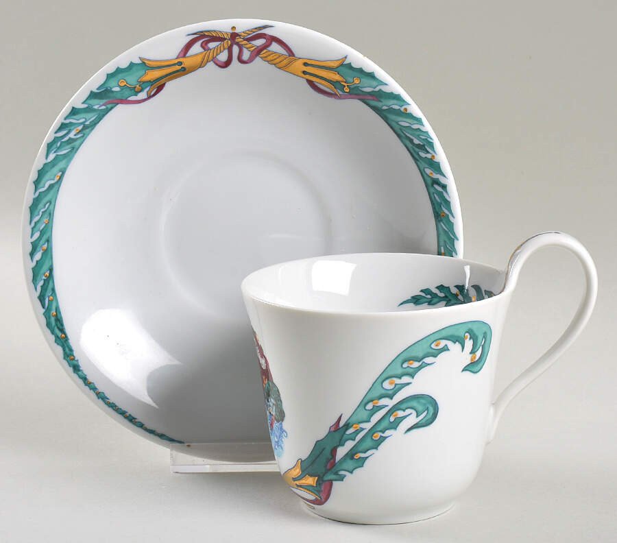 Jingle Bells Oversized Cup & Saucer Set by Royal Copenhagen-1