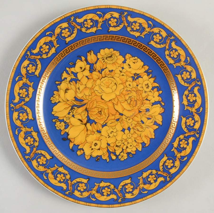 Floralia Blue Salad Plate with 25th Anniversary Backstamp by Rosenthal - Continental-1