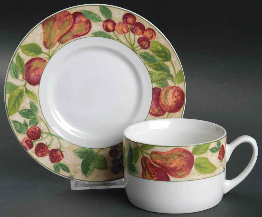 Cortland Flat Cup & Saucer Set by Reed & Barton-1