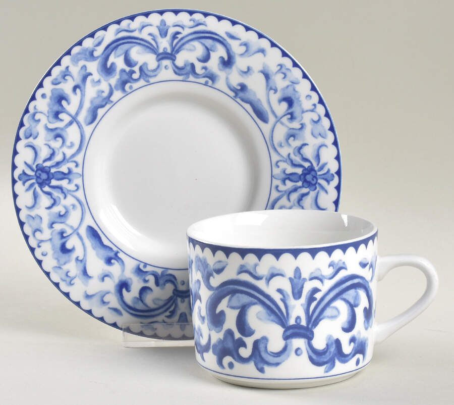Hadley Flat Cup & Saucer Set by Reed & Barton-1