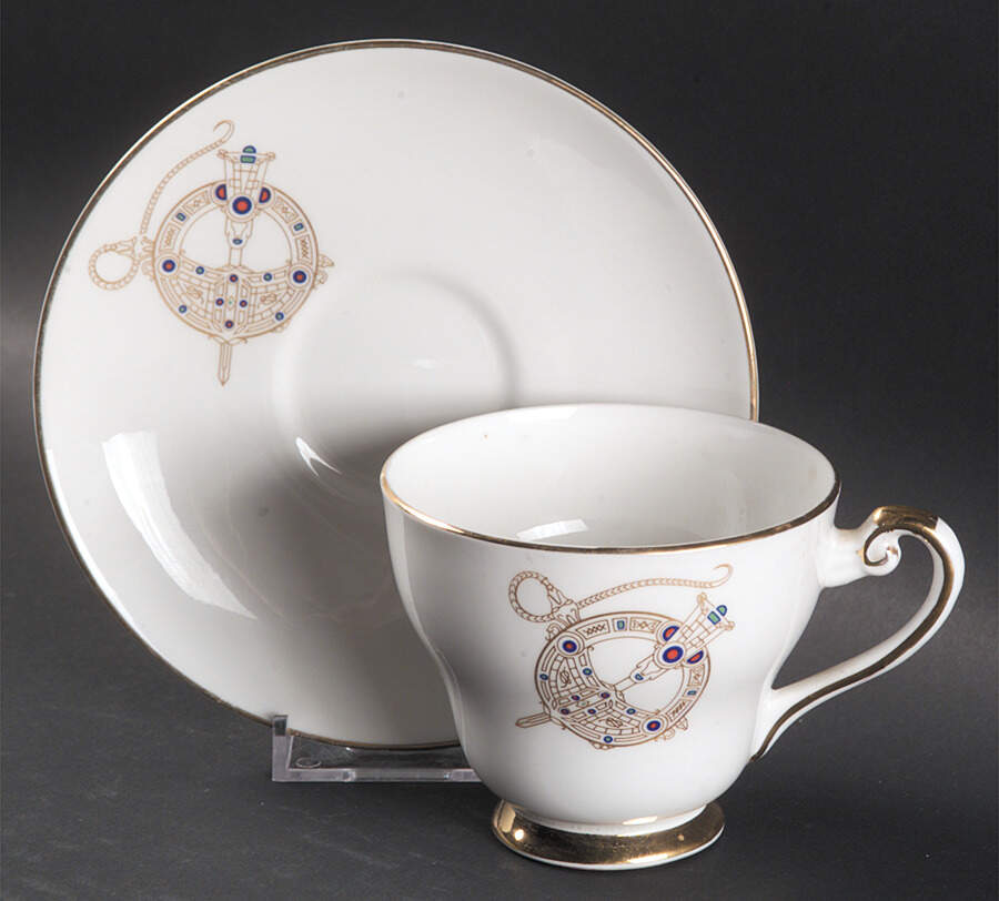 Tara Brooch (Smooth) Footed Cup & Saucer Set by Royal Tara-1