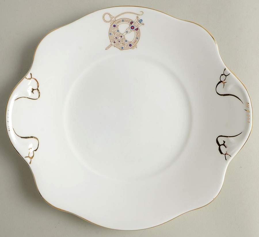 Tara Brooch (Smooth) Handled Cake Plate by Royal Tara-1