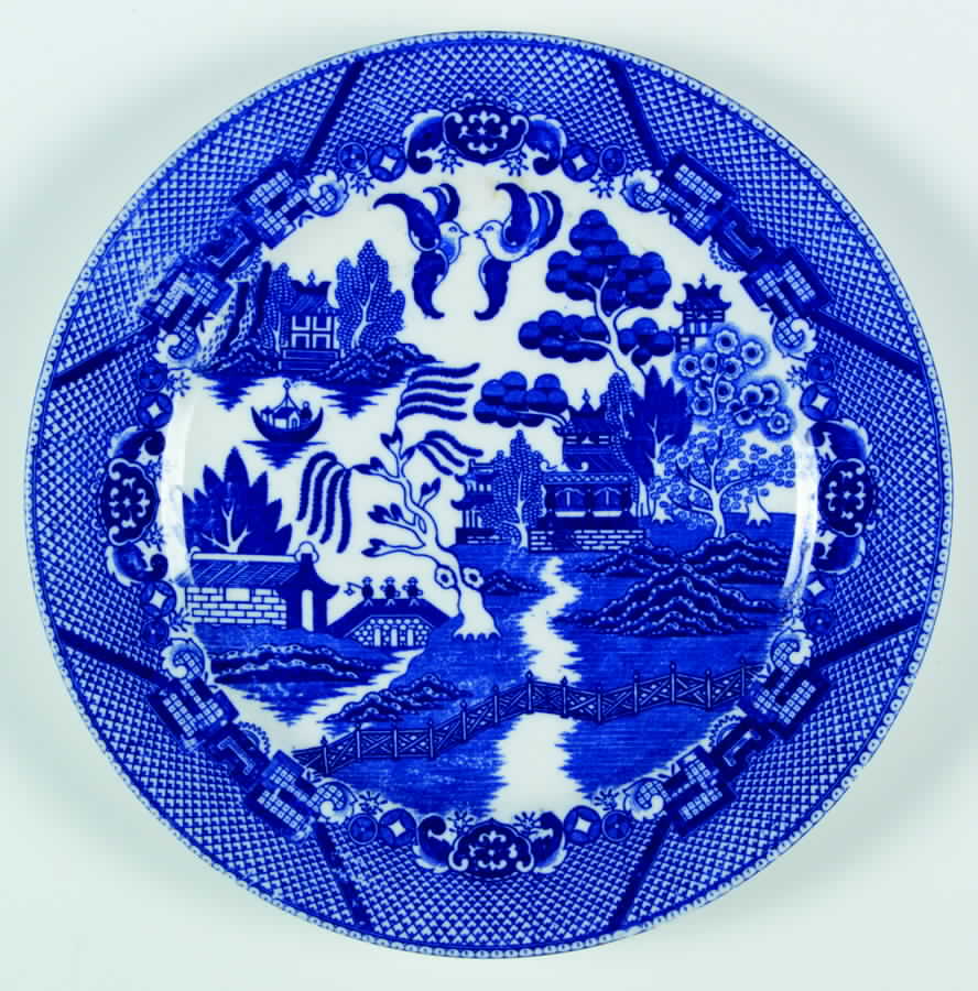 Blue Willow Luncheon Plate by R P Japan-1