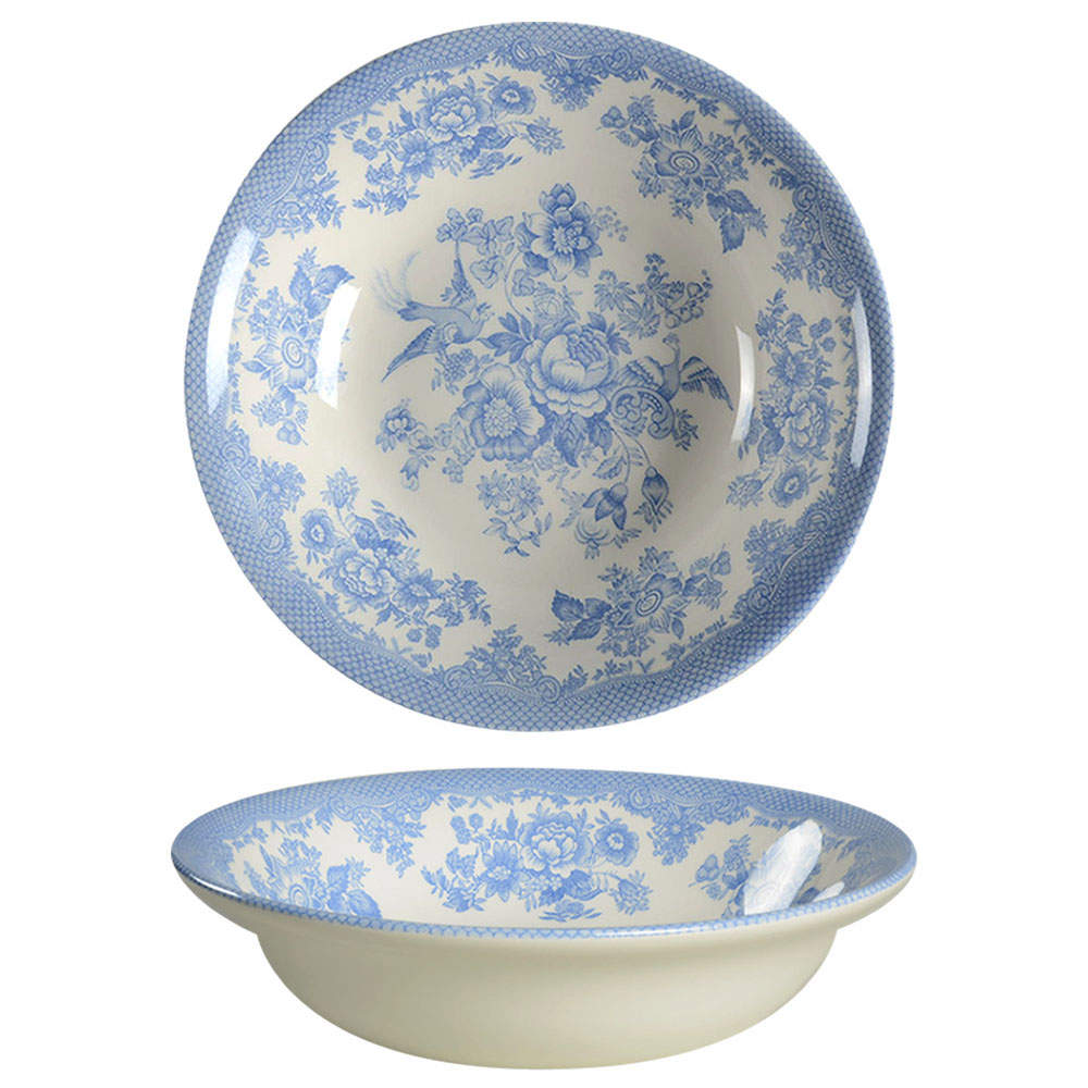Asiatic Pheasant Powder Blue 9" Round Vegetable Bowl by Royal Stafford-1
