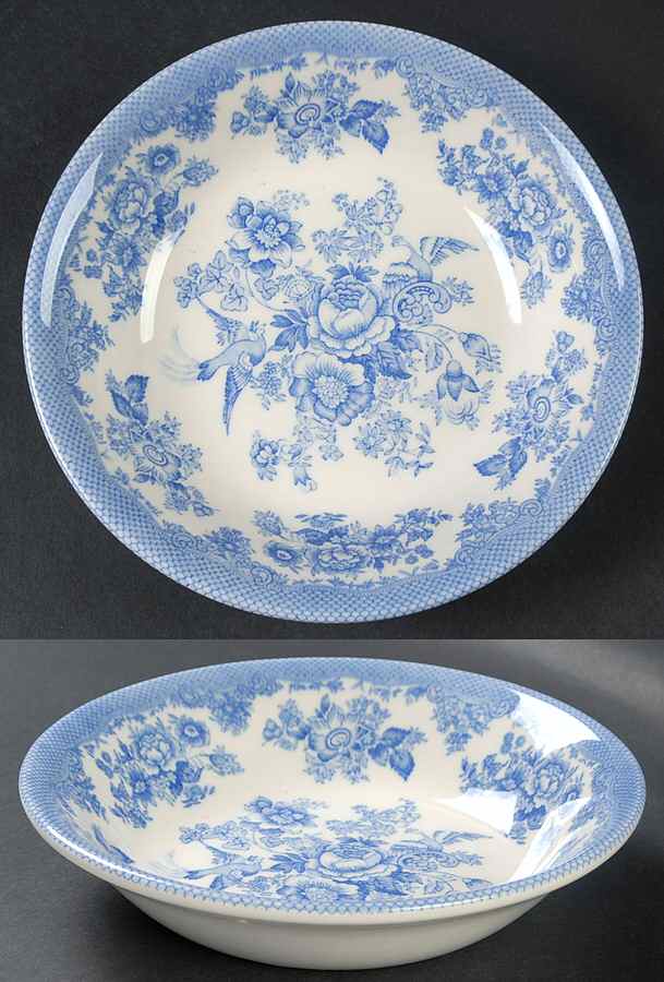 Asiatic Pheasant Powder Blue Coupe Cereal Bowl by Royal Stafford-1