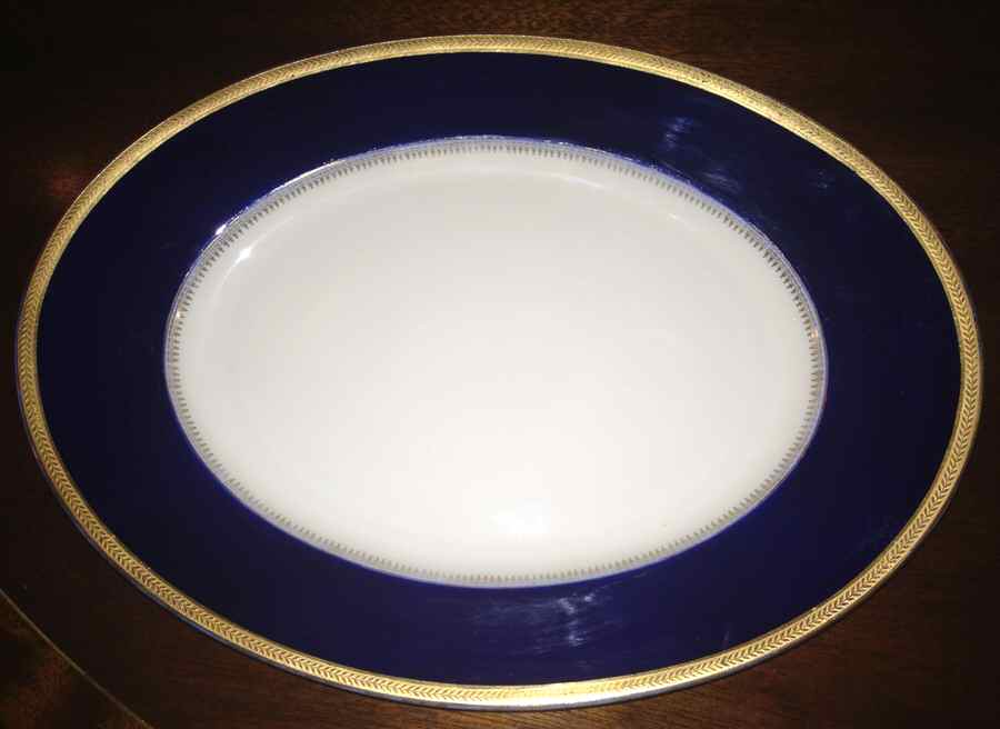 ROI59 13" Oval Serving Platter by Royal Ivory (Czech, Germany)-1