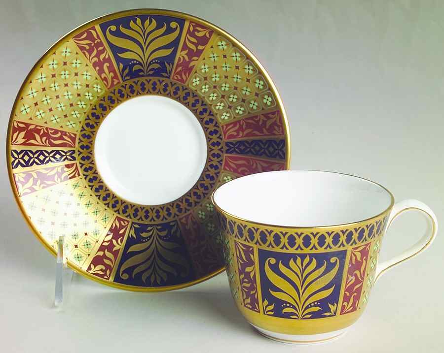 Veronese Accent Flat Cup & Saucer Set by Royal Crown Derby-1