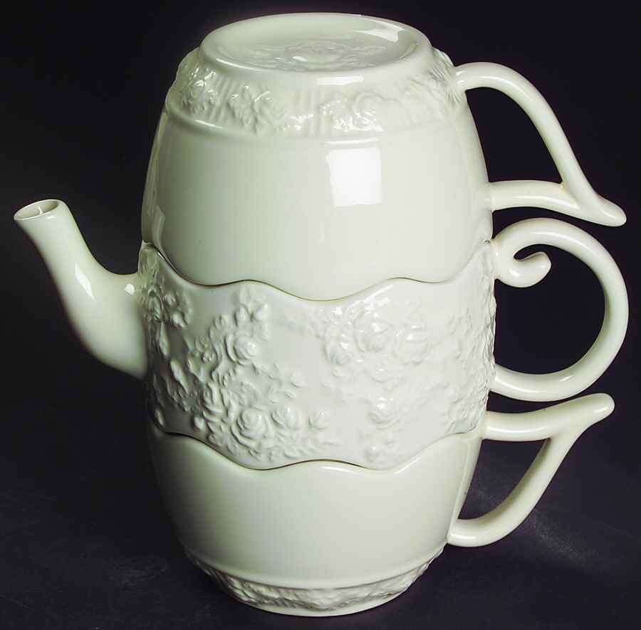 Old Country Roses (English Buffet Collection) Tea for Two-(2 Cups,Open Teapot, Lid) by Royal Albert-1