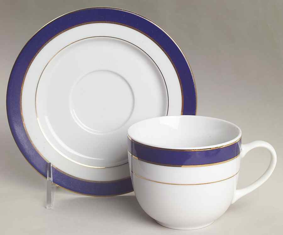 Sonata Flat Cup & Saucer Set by Royal Vienna (Austria-Poland)-1