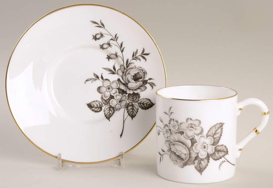 RW162 Flat Demitasse Cup & Saucer Set by Royal Worcester-1