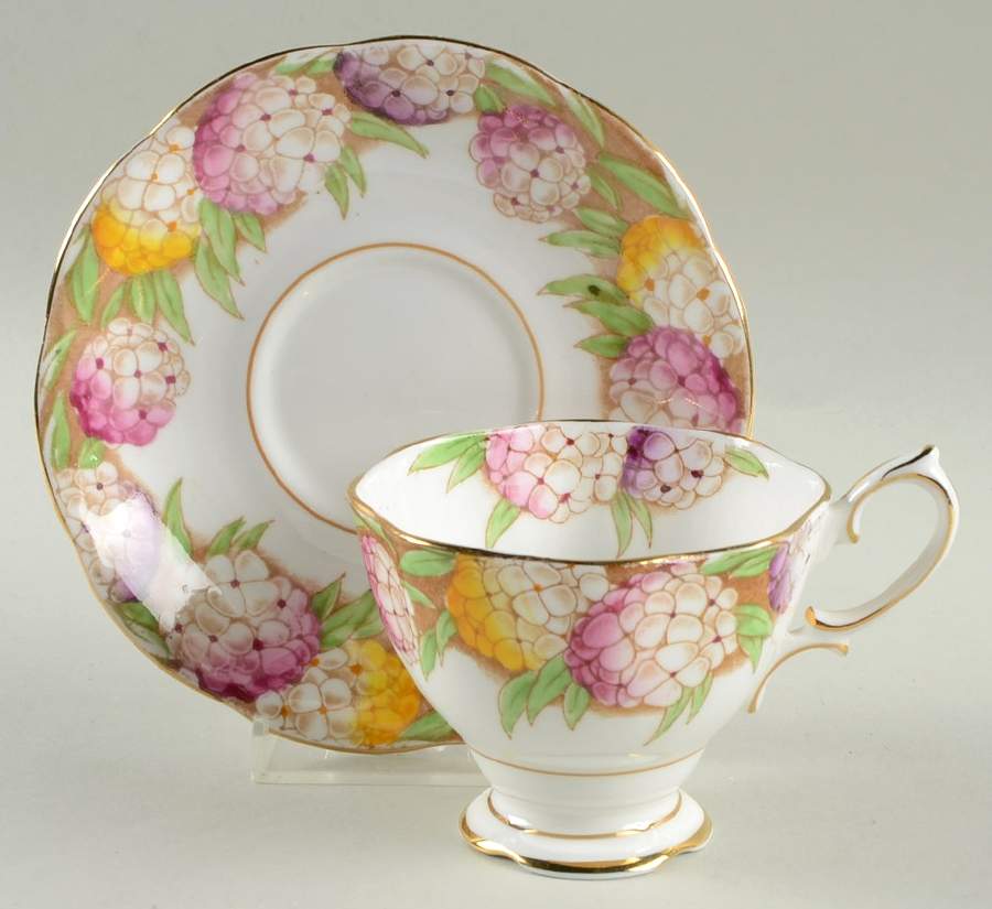 Candytuft Footed Cup & Saucer Set by Royal Albert-1