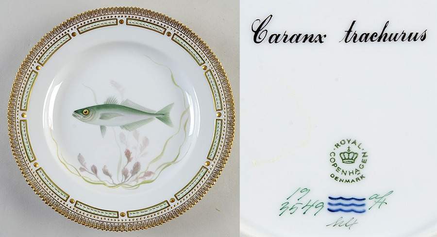 Flora Danica Fish Service Fish Dinner Plate-Caranx trachurus by Royal Copenhagen-1