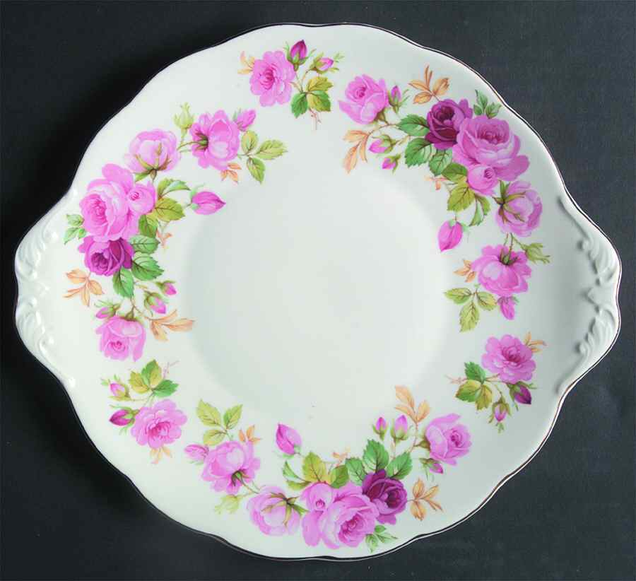 Princess Anne (Gold Trim) Handled Cake Plate by Royal Albert-1