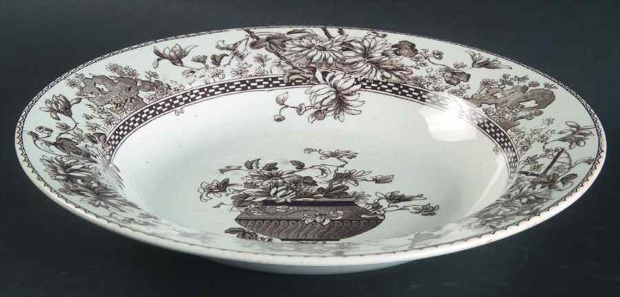 Elaine (Brown, Smooth) Large Rim Soup Bowl by Royal Doulton-1