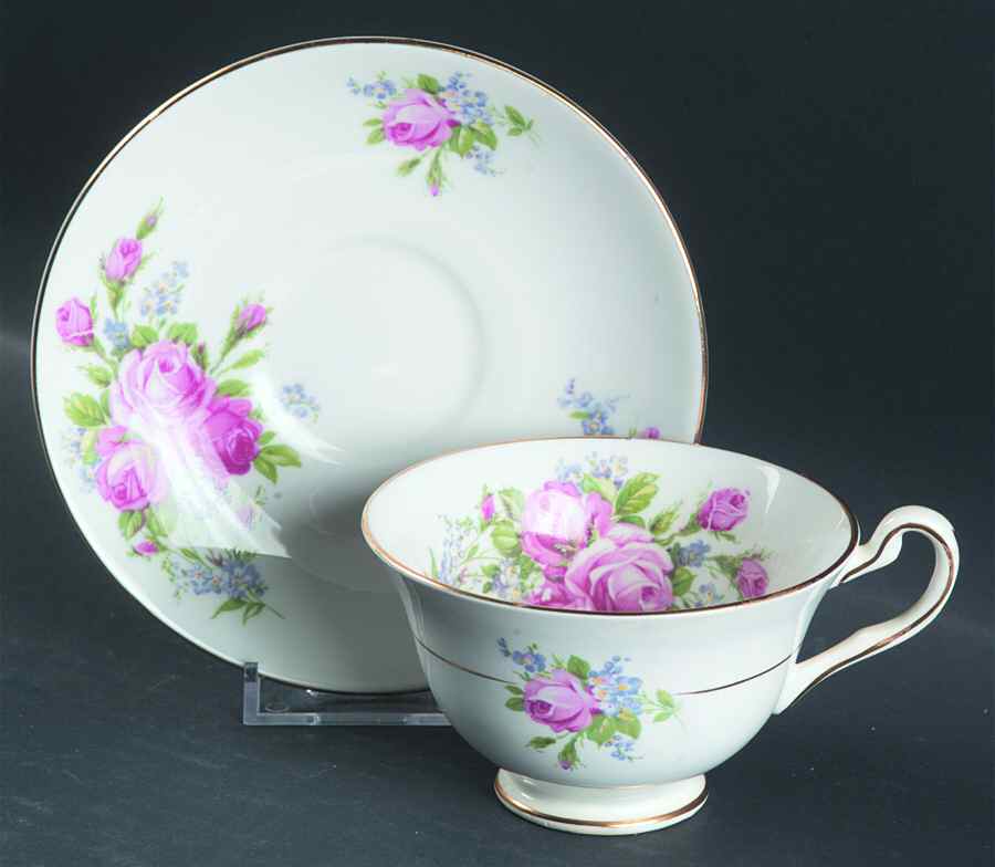 4870 (Smooth) Footed Cup & Saucer Set by Rosina-Queens-1