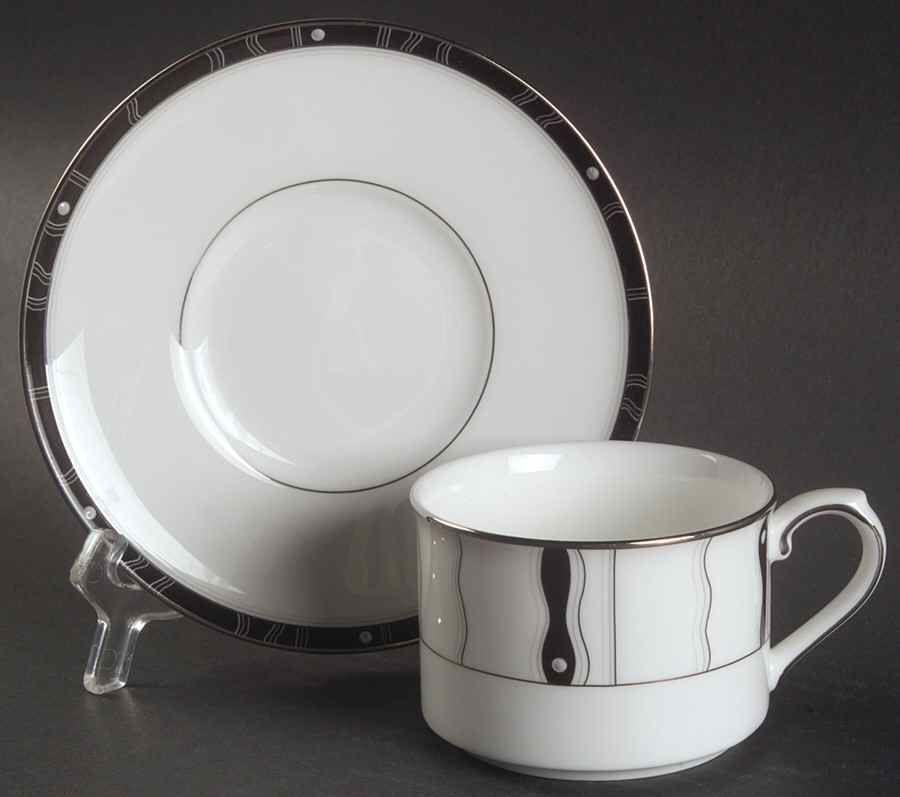 Nightscape Flat Cup & Saucer Set by Royal Doulton-1