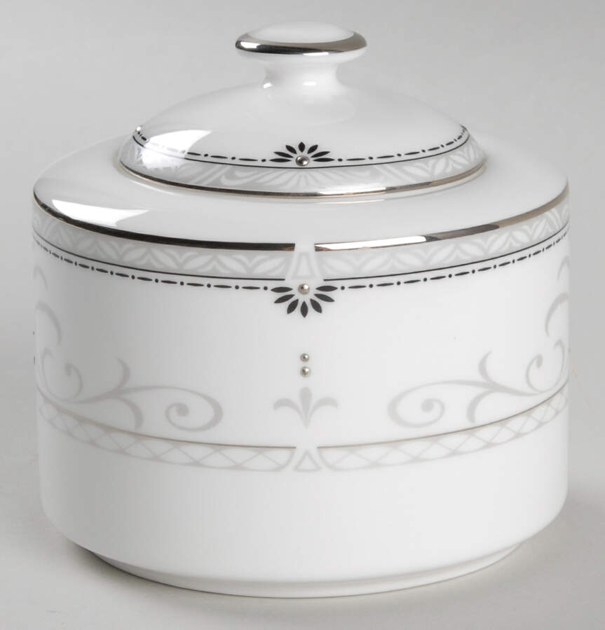 Platinum Elegance Sugar Bowl & Lid by Royal Doulton-1