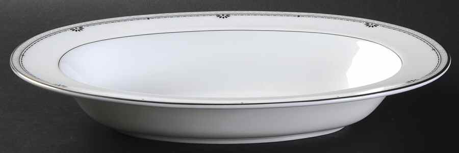 Platinum Elegance 11" Oval Vegetable Bowl by Royal Doulton-1
