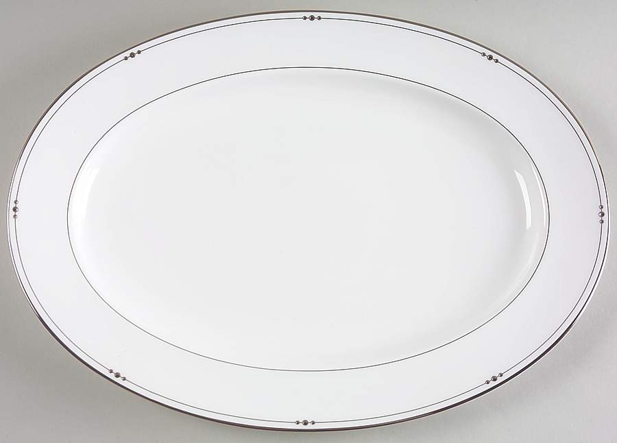 Precious Platinum 14" Oval Serving Platter by Royal Doulton-1
