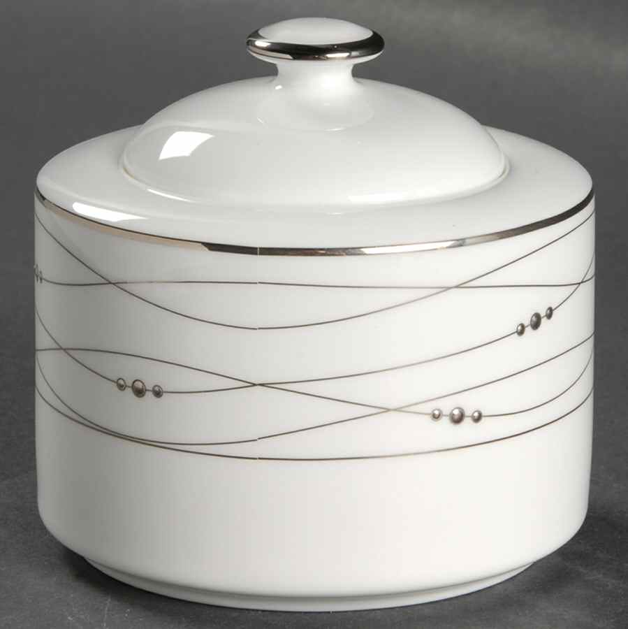 Precious Platinum Sugar Bowl & Lid by Royal Doulton-1