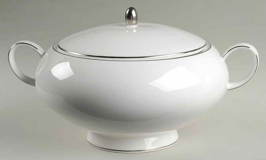 Symmetry Platinum Round Covered Vegetable by Royal Doulton-1