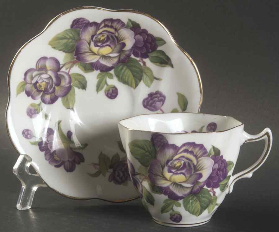 5064 Flat Cup & Saucer Set by Rosina-Queens-1