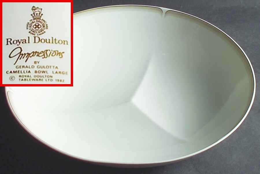 Camellia Bowl Taupe 11" Camellia Bowl by Royal Doulton-1